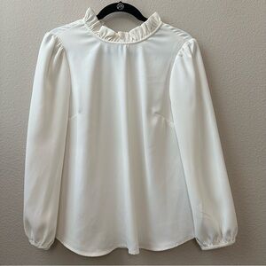 J. Crew Long Sleeve Ruffle Neck